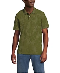 Lands' End Men's Short Sleeve Pique Printed Polo