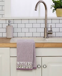 Skl Home Lavender Border Hand Towel Curved 2-Piece Hand Towel Set