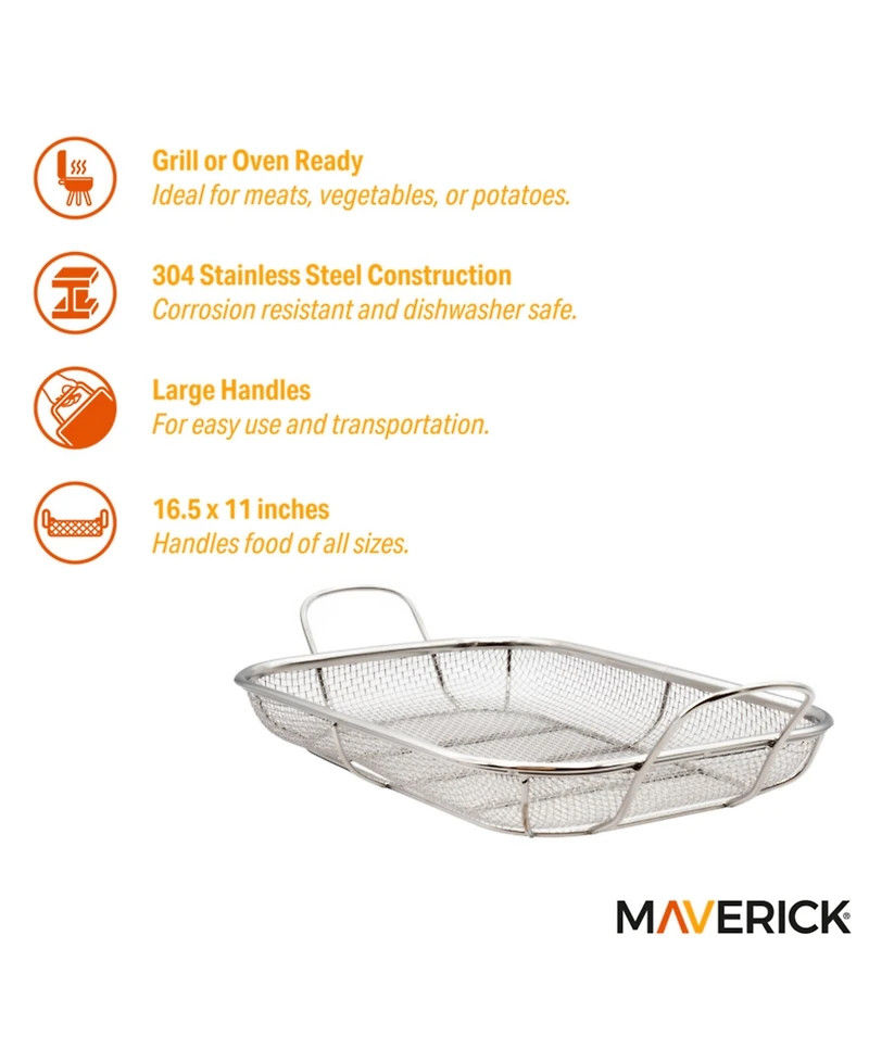 Maverick Stainless Steel 16.5" Mesh Roasting Pan