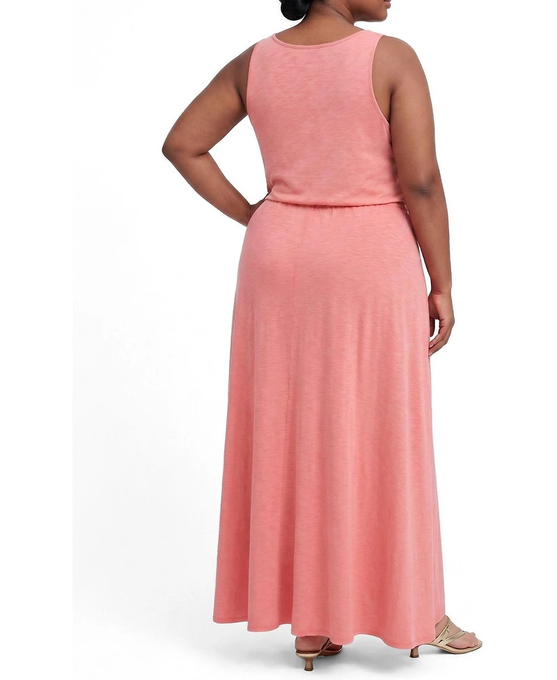 Torrid Plus Belle Isle Cinched-Waist Maxi Sundress