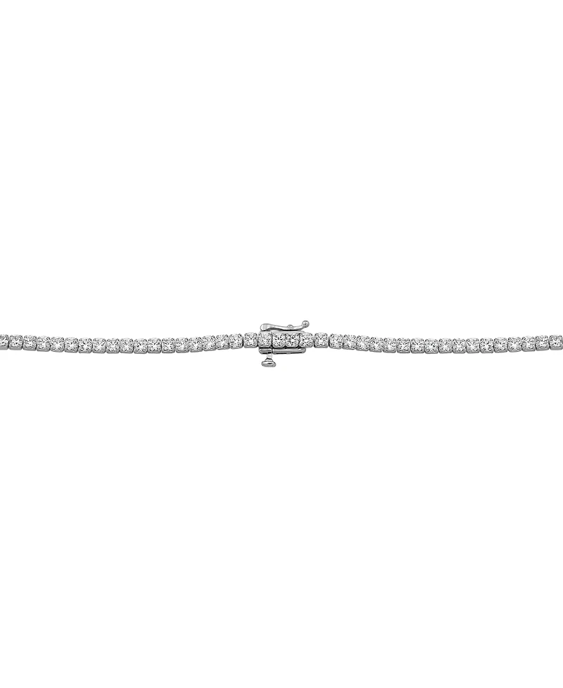 Arabella Created Sapphire & Created White Sapphire Tennis Necklace in Sterling Silver