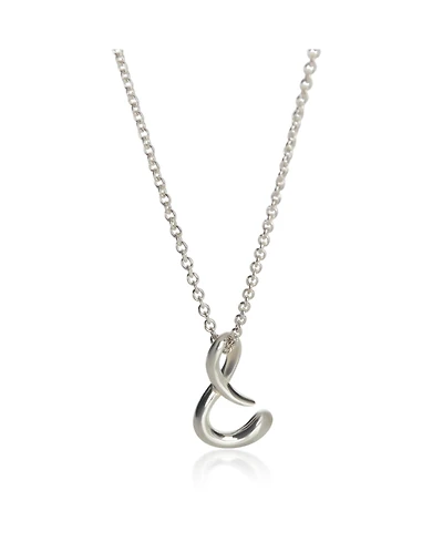 Pre-Owned Tiffany & Co Sterling Silver Elsa Peretti Alphabet Pendant
