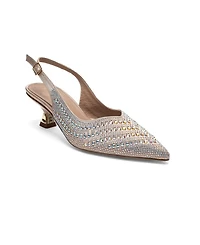 Prologue Shoes Women's Royale Embellished Kitten Heel Pump