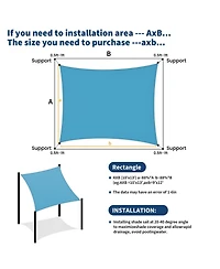 gaomon 10inchX13inches Sun Shade Sail Shade Cloth, Sunshade for Patio, Backyard, Deck, Garden, Sand