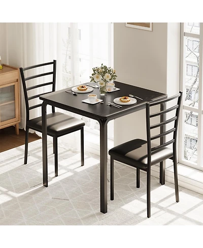 gaomon Space-Saving Small Kitchen Dining Table Set for 2 with 2 Chairs