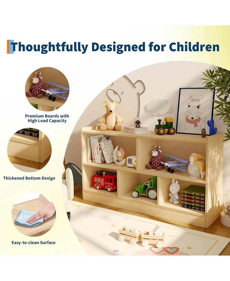 gaomon 5-Section 2-Tier Toy Storage Organizer
