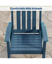 gaomon All-Weather Hdpe Outdoor Patio Dining Chairs Set of 2 for Backyard and Deck