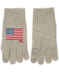 Polo Ralph Lauren Men's Wool Blend Rl Flag Knit Gloves