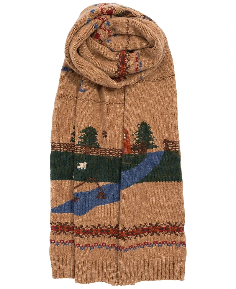 Polo Ralph Lauren Men's Knit Sampler Print Scarf