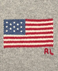Polo Ralph Lauren Men's Wool Blend Rl Flag Knit Scarf