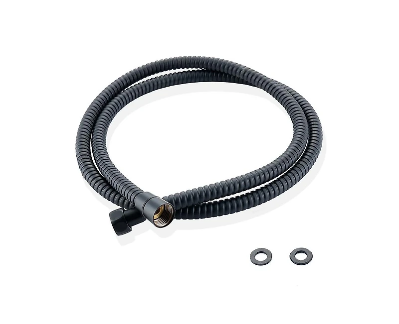 Casainc Extra Long Stainless Steel Shower Hose with Pvc Coating, Brass Flat Insert