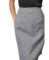 Coast Women's Midi Pencil Skirt With Embellishment