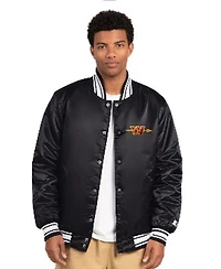 Starter Men's Black Washington Commanders Locker Room Satin Varsity Full-Snap Jacket
