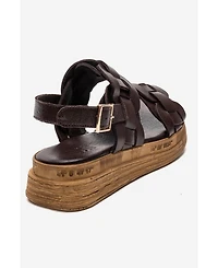Forever & Always Shoes Women's Elvoro Leather Sandal