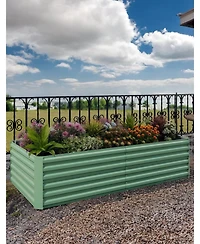 Xo 2-Pack 6x3x2FT Metal Raised Garden Bed, Heavy Duty Planter Boxes for Vegetables Herbs Flowers, Outdoor Garden Bed