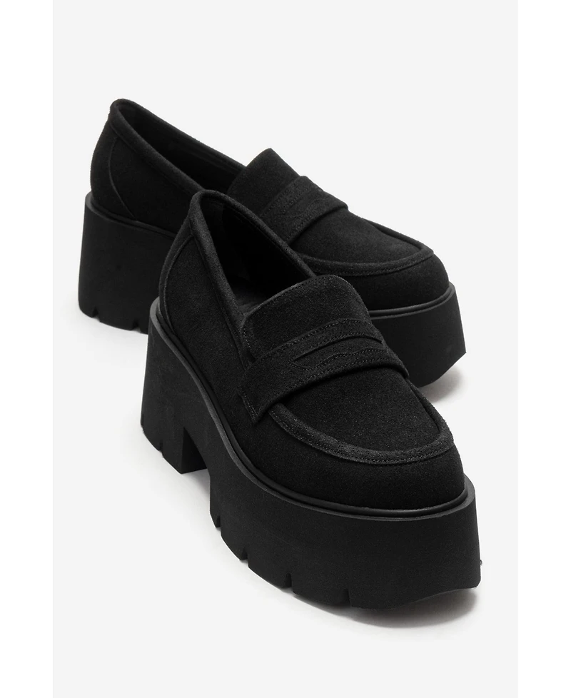 Prologue Shoes Women's Santia Chunky Platform Loafer