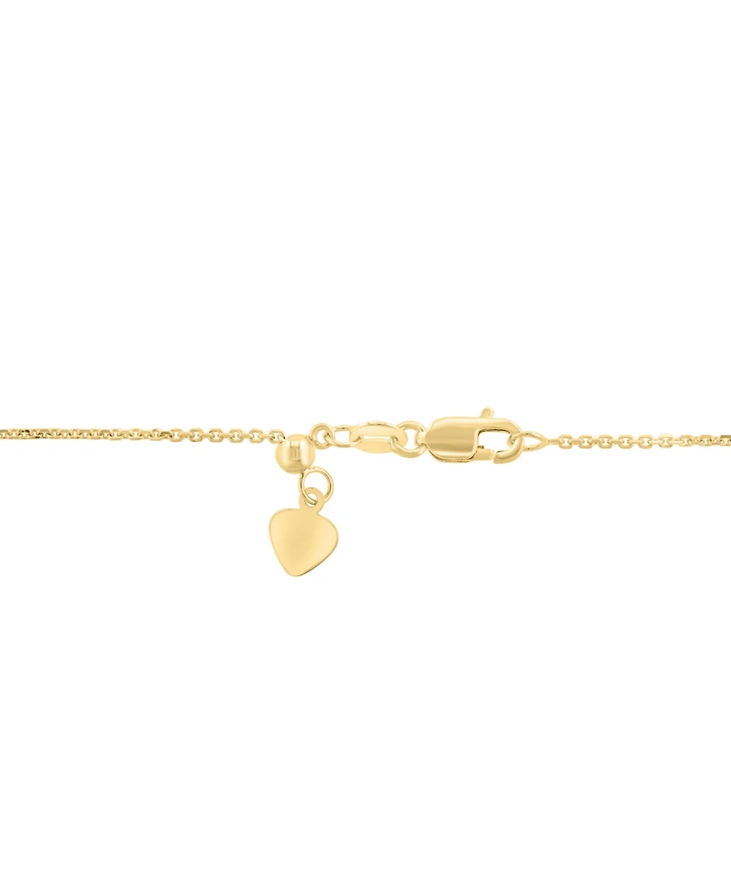 Effy Collection Men's Diamond (1/3 ct. t.w.) & Tsavorite (0.01 ct. t.w.) Pendant Necklace in 14k Gold-Plated Sterling Silver