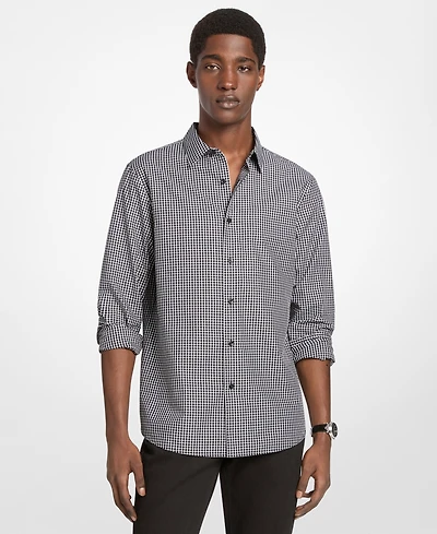Michael Kors Men's Classic Dobby Long-Sleeve Gingham Shirt