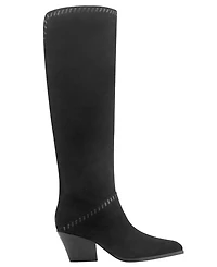 Marc Fisher Ltd Women's Tayla Suede Whipstitch Tall Block Heel Boots