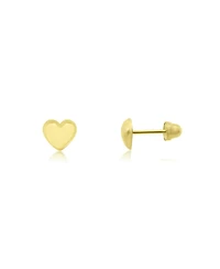 The Lovery Mini Puffy Heart Screw Back Stud Earrings 14K Yellow Gold