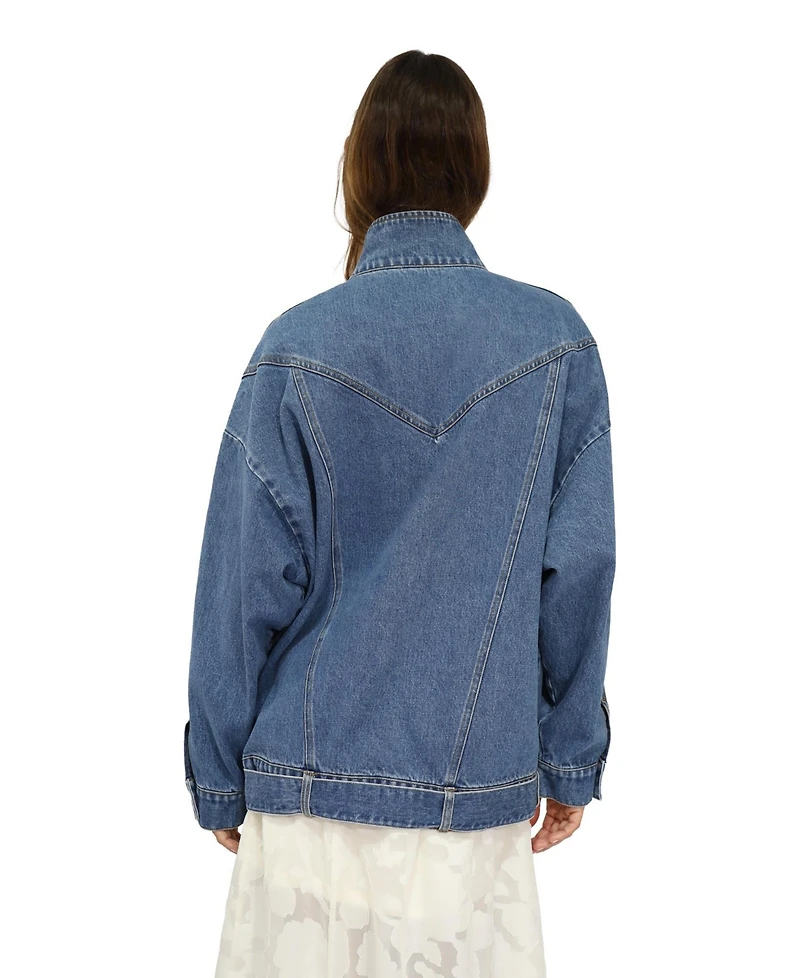 Belle & Bloom Women's and Downtown Denim Oversized Jacket