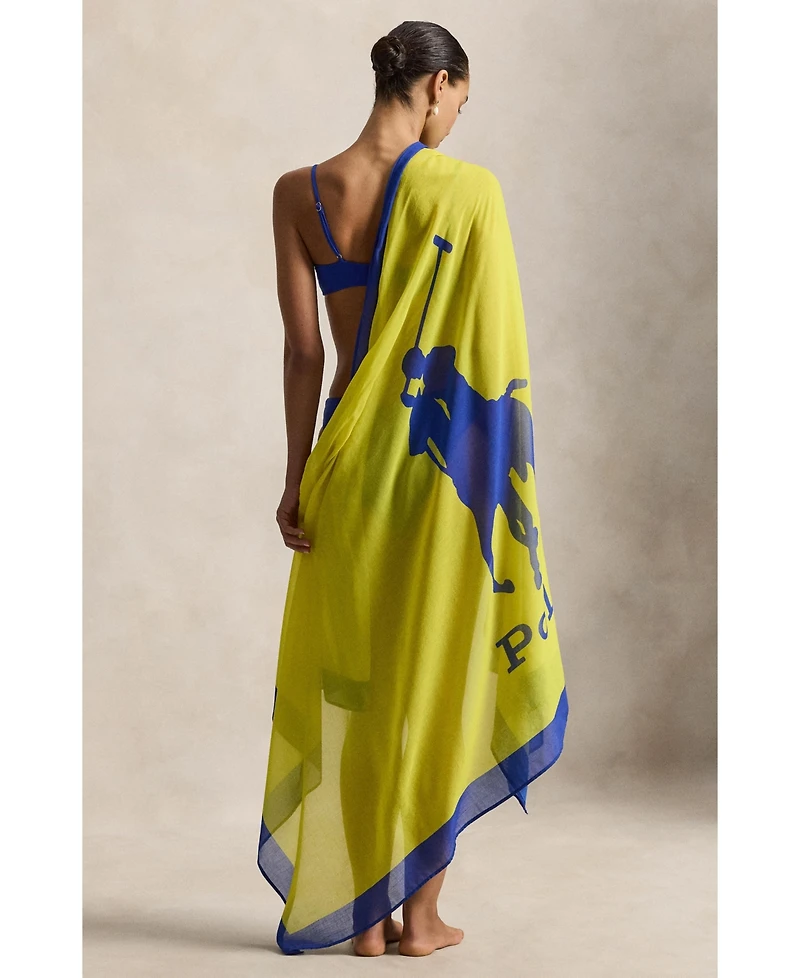 Polo by Ralph Lauren Women's Big Pony Long Scarf Swimsuit Cover Up