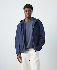Mango Men's Hooded Denim Jacket