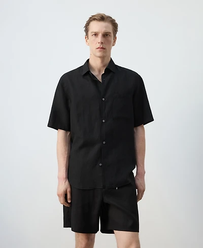 Mango Men's Fluid Short-Sleeve Shirt