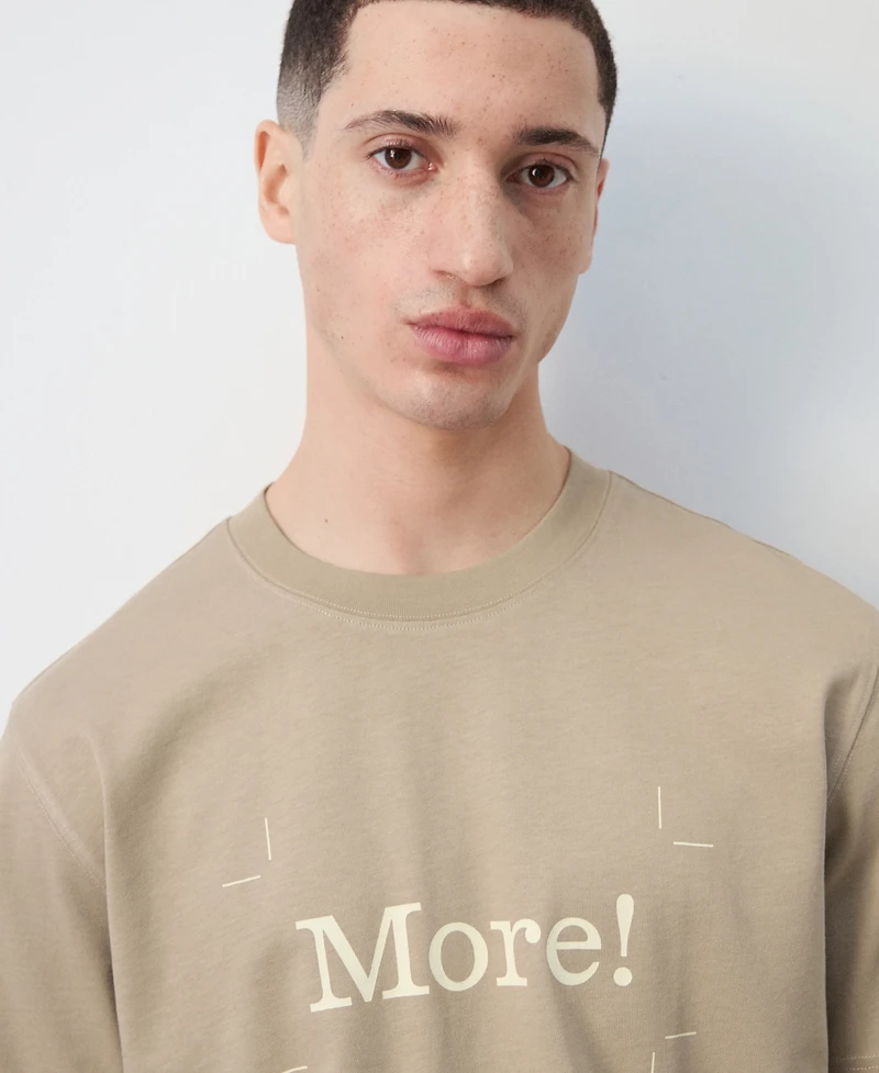 Mango Men's Cotton Printed T-Shirt