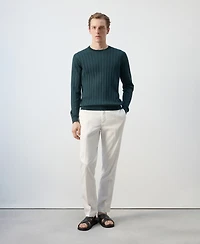 Mango Men's Cotton Fine-Knit Sweater