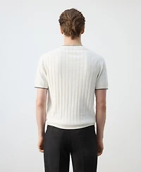 Mango Men's Fine-Knit Cotton T-Shirt