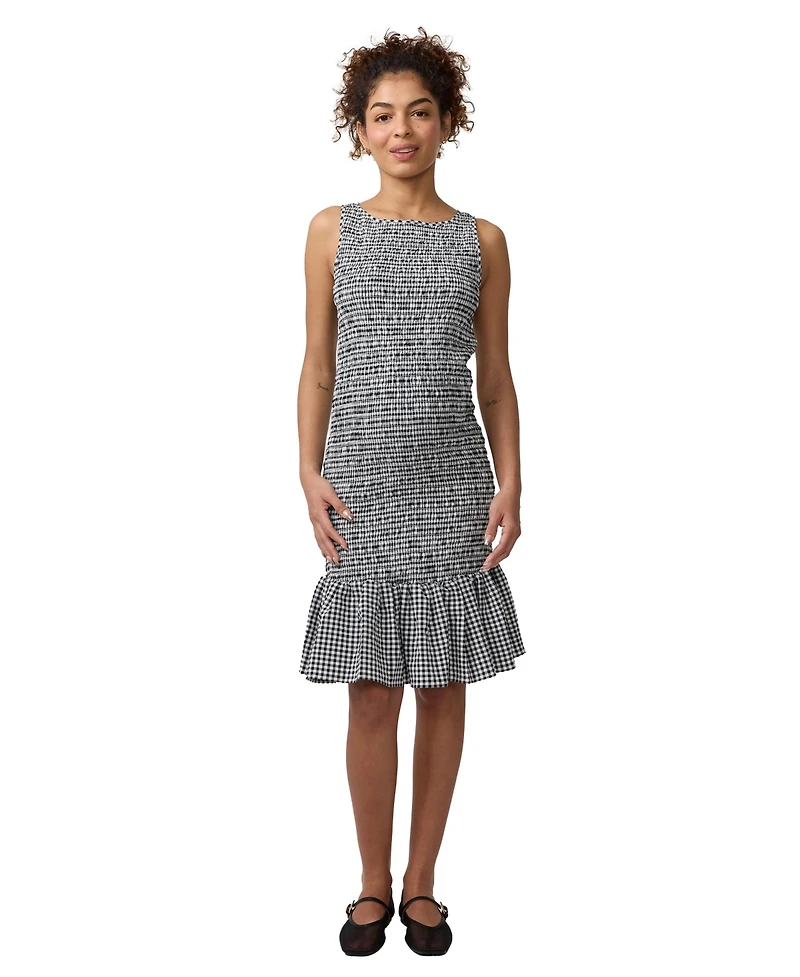 Ingrid + Isabel Women's Maternity Sleeveless Smocked Short Dress
