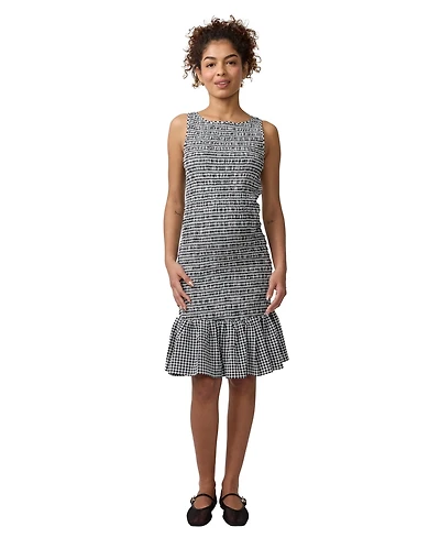 Ingrid + Isabel Women's Maternity Sleeveless Smocked Short Dress