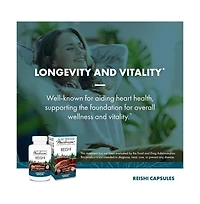 Host Defense Reishi Capsules - Heart & Immune Health Support Supplement - Mushroom Supplement to Support Energy & Vitality