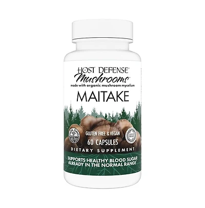 Host Defense Maitake Capsules - Immune & Cellular Health Support Supplement - Dietary Herbal Supplement with Maitake Mushroom & Mushroom Mycelium