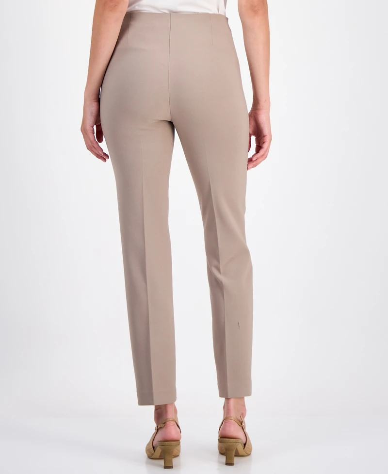 Anne Klein Petite Pull-On Mid-Rise Slim Pants