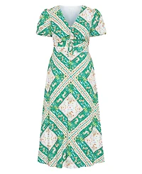 City Chic Women's Plus Aliya Ditsy Print Maxi Dress