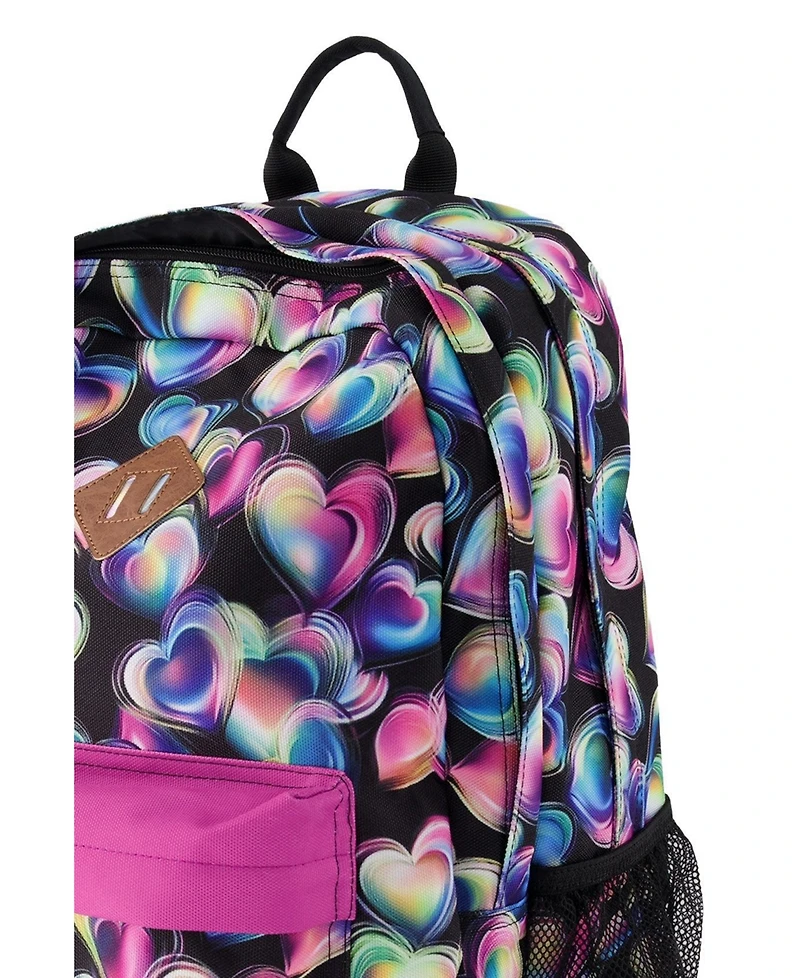 Deux par Deux Little Girl Hearts Lightweight Spacious Backpack