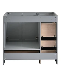 Sillysis Freestanding Bathroom Vanity Cabinet,Shaker Style Mdf, 4 Soft Close Drawers, Storage for Small Spaces