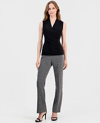 Anne Klein Women's Shirred Surplice-Neck Sleeveless Top
