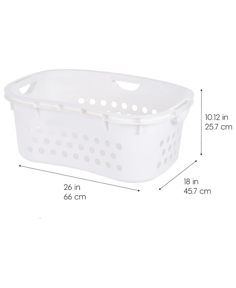Iris 4 Pack Comfort Carry Lightweight Laundry Basket with Ergonomic Curves