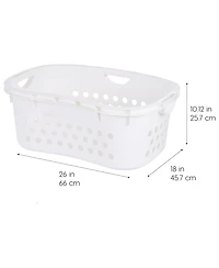 Iris 4 Pack Comfort Carry Lightweight Laundry Basket with Ergonomic Curves