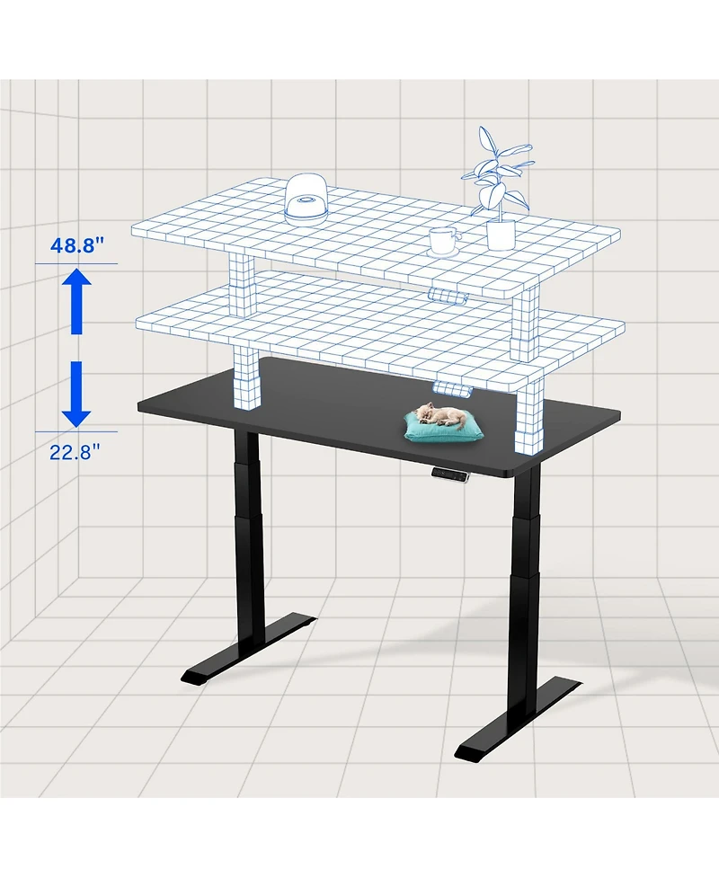 FlexiSpot Adjustable Standing Desk with Motorized Lift and Anti Collision Safety