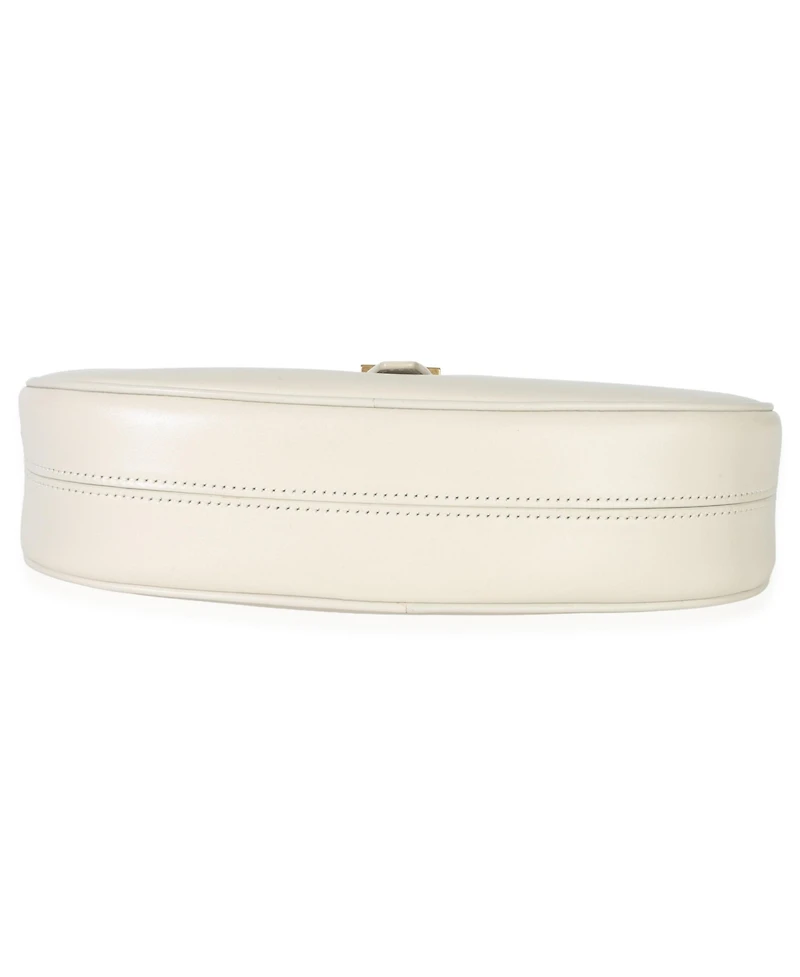 Pre-Owned Saint Laurent Cream Smooth Calfskin Le Fermoir Hobo