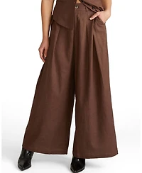 Universal Standard Women's Plus Palais Stretch Linen Wide Leg Pant