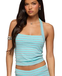 Edikted Women's Delyla Striped Halter Top