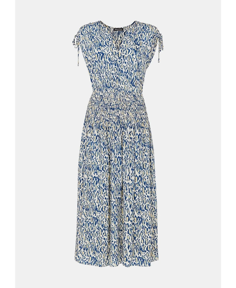 Whistles Women's Flaming Leopard Print Midi Dress
