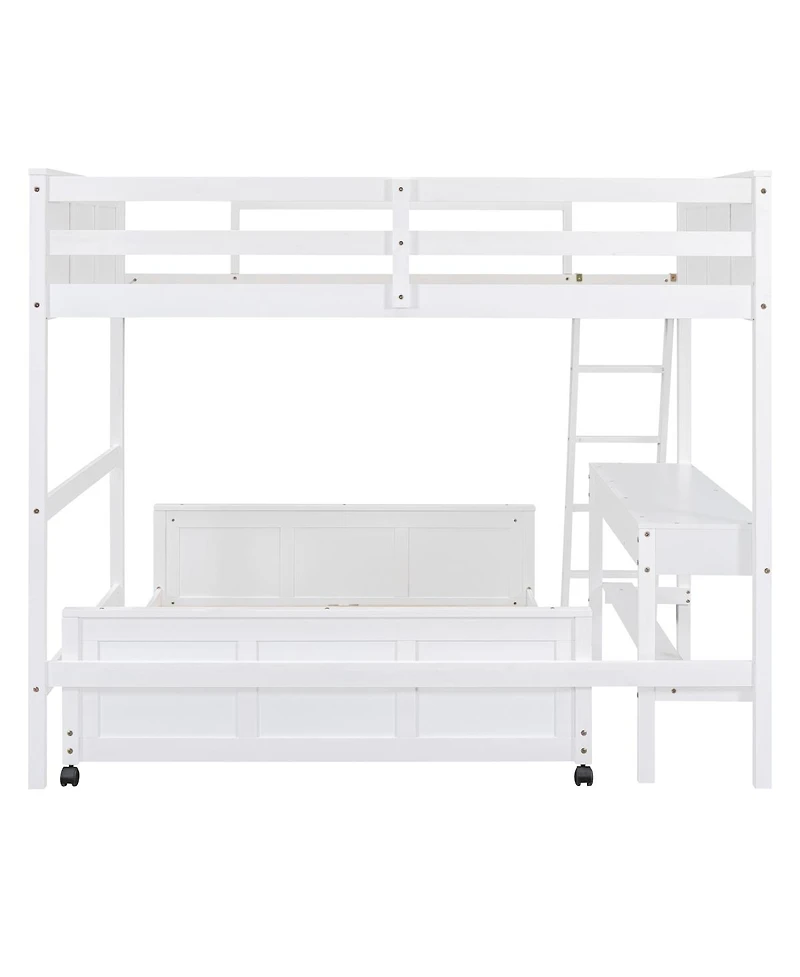 Streamdale Furniture Full Over Full Bunk Bed with Desk