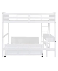 Streamdale Furniture Full Over Full Bunk Bed with Desk