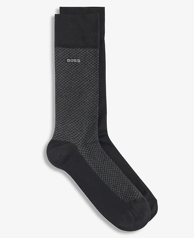 Boss by Hugo Boss Men's Mini Logo Detail Socks, 2-Pack